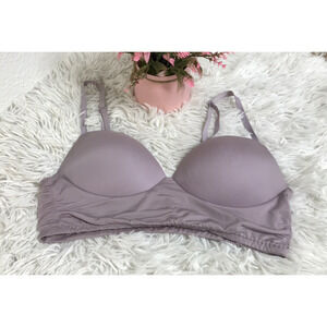 Victoria's Secret Purple Solid M/C80/E75 T-Shirt Lightly PADDED Demi Bra VS